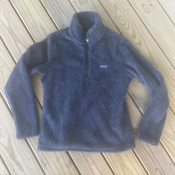 Patagonia half zip Sherpa Los Gatos Charcoal Gray Medium - Picture 1 of 7